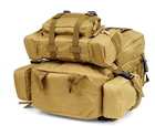 Рюкзак тактический с подсумками BTB B08 койот, 55 л - изображение 7