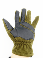 Перчатки тактические полнопалые на флисе утепленные с мехом (пара), размер универсальный, цвет зеленый - изображение 4