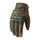 Перчатки Тактические с Пальцами Порезозащитные Противоскользящие ClefersTac MEGL размер ХL - Зеленый Мультикам (5002368) - изображение 1