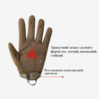 Перчатки Тактические с Пальцами Порезозащитные Противоскользящие ClefersTac MEGL размер L - Зеленый Мультикам (5002367) - изображение 4