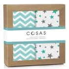 Набор пеленок Cosas Starfalls/Zigzag Mint 2 шт