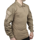 Тактична сорочка Lesko A655 Sand Khaki 4XL тренувальний костюм з довгими рукавами та коміром на блискавці LOZ - зображення 4