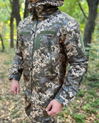 Куртка тактична Softshell Піксель ММ14 демісезонна флісова куртка для військових софтшел M - зображення 1