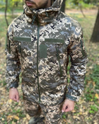 Куртка тактична Softshell Піксель ММ14 демісезонна флісова куртка для військових софтшел M - зображення 4