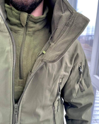 Куртка тактична Softshell Оливкова тепла зимова куртка для військових софтшелл XL - зображення 9