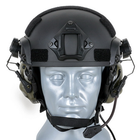 Активные наушники на шлем каску с микрофоном гарнитурой Opsmen Earmor M32H Олива (150250) - изображение 7