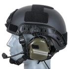 Активные наушники на шлем каску с микрофоном гарнитурой Opsmen Earmor M32H Олива (150250) - изображение 9