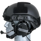 Наушники для стрельбы активные с гарнитурой на шлем, каску Earmor M32H Black (15026) - изображение 7