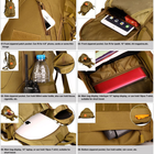 Рюкзак тактический Eagle M08G штурмовой, военный, мужская сумка Оливковый - изображение 15