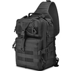 Тактичний рюкзак M04 20арк. штурмовий, військовий чоловіча сумка через плече (Чорний) - зображення 13