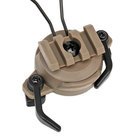 Адаптер кріплення для навушників Earmor M31/M32, Walkers, Peltor на шолом з планкою Пікатінні, TAN (15031) - зображення 7