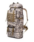 Великий тактичний військовий рюкзак, об'єм 80 літрів. Колір піксель. - зображення 1