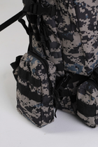 Військовий тактичний рюкзак Yakeda 50-60л Піксель чорний - зображення 4