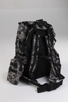 Військовий тактичний рюкзак Yakeda 50-60л Піксель чорний - зображення 6