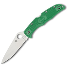 Ніж складаний кишеньковий з фіксацією Back Lock Spyderco C10FPGR Endura 4 FRN Flat Ground 222 мм, Green - зображення 1