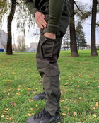 Штани тактичні софтшел із флісом Колір Хакі утеплені штани для військових L - зображення 2