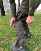 Штани тактичні софтшел із флісом Колір Хакі утеплені штани для військових L - зображення 3