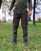 Штани тактичні софтшел із флісом Колір Хакі утеплені штани для військових XXL - зображення 4