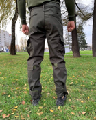 Штани тактичні софтшел із флісом Колір Хакі утеплені штани для військових XXL - зображення 5