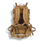 Рюкзак тактический штурмовой (до 45л) текстильный хаки (койот) 52*32*22см TB-PACK-1 - изображение 4
