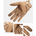 Перчатки тактические сенсорные Hard Knuckle Khaki М - изображение 4