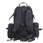 Рюкзак тактичний військовий з підсумками 55 л Tactical Backpack B08, Чорний - зображення 3