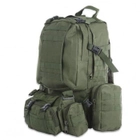 Рюкзак тактичний військовий з підсумками 55 л Tactical Backpack oliva B08 - зображення 2