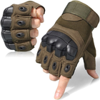 Тактические армейские перчатки CORHUNTER беспалые цвет Хаки размер L (HF -115L) - изображение 2