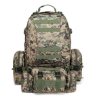 Тактичний військовий рюкзак 60л з підсумками 4 в 1. Колір піксель ЗСУ. - зображення 7