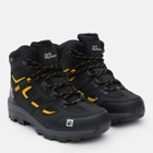Подростковые зимние ботинки для мальчика Jack Wolfskin Vojo Texapore Mid K 4042181-6361 39 (5.5UK) Черный/Желтый (4060477902531) - изображение 2