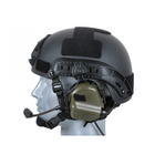 Активні навушники Earmor M32H для стрільби, тактичні, захисні з кріпленням на шолом та мікрофоном - Чорний - зображення 6