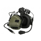 Активные наушники тактические Earmor M32H Зеленый NRR 82 IPX-5 защитные c креплением на шлем и микрофоном + автоотключение - зображення 2