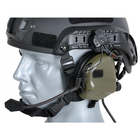Активные наушники тактические Earmor M32H Зеленый NRR 82 IPX-5 защитные c креплением на шлем и микрофоном + автоотключение - зображення 7