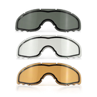 Тактична маска WILEY X SPEAR Dual Smoke/Clear/Rust Tan Frame (3 лінзи) Оливкова матова - зображення 2