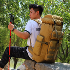 Штурмовой тактический рюкзак с капюшоном на 70 литров XS1725-2, Койот - изображение 9