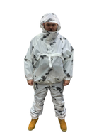 Военный дождевик костюм Белый, зимний маскировочный костюм маскхалат Размер ХЛ 102-110 рост 185-202 - изображение 4