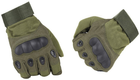Тактические перчатки полнопалые Oakley L темно-зеленые - изображение 4