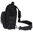 Рюкзак сумка тактическая военная Oxford 600D 6L через плечо Black - изображение 3