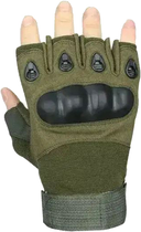 Перчатки тактические с открытыми пальцами L Олива (LP19085) - изображение 2