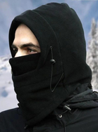 Балаклава тёплая флисовая до -20 маска, подшлемник, баф, Черный - изображение 4