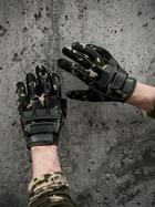 Тактичні рукавички M-pact темно-зелений камуфляж - зображення 3