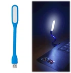 Гибкая лампа подсветка USB светодиодная для ноутбука Синяя