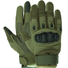 Сенсорные перчатки тактические военные-армейские OAKLEY полнопалые с защитой костяшек, боевые, с закрытыми пальцами XL Оливковый BC-8798 - изображение 1