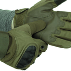 Сенсорні рукавички тактичні військові-армійські OAKLEY повнопалі із захистом кістяшок, бойові, із закритими пальцями XL Оливковий BC-8798 - зображення 3