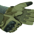 Сенсорные перчатки тактические военные-армейские OAKLEY полнопалые с усиленной защитой костяшек, боевые, с закрытыми пальцами XL Оливковый BC-8794 - изображение 3