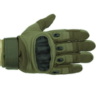 Сенсорные перчатки тактические военные-армейские OAKLEY полнопалые с защитой костяшек, боевые, с закрытыми пальцами L Оливковый BC-8798 - изображение 4
