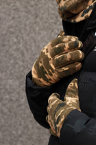 Зимний флисовый комплект для военных: Бафф, шапка, перчатки, цвет Пиксель - изображение 5