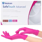 Рукавички нітрилові Medicom SafeTouch Advanced Magenta щільність 3.7 г. - (рожеві) 100 шт S (6-7) - зображення 1