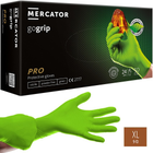 Нитриловые перчатки Cупер прочные GoGrip Mercator Medical, плотность 9.9 г. - зеленые (50шт/25пар) XL (9-10) - изображение 1