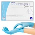 Нитриловые перчатки Medicom, плотность - 3.8 г. - Slim Blue (голубые) - 100 шт L (8-9) - изображение 1